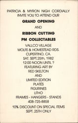 PM Collectables Grand Opening and Ribbon Cutting Postcard