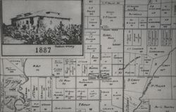 Plot Map, Westside Cupertino, Baldwin Winery, 1887 California Postcard Postcard Postcard