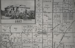 Plot Map, Westside Cupertino, Baldwin Winery, 1887 Postcard