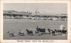 "Waggin Train" - 1819 E. 12th - Stockton Calif. Postcard
