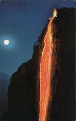 Yosemite Falls -- "Firefall" Yosemite National Park, CA Postcard Postcard Postcard