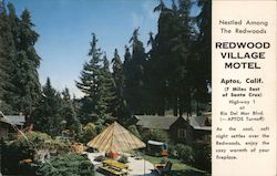 Redwood Village Motel Postcard