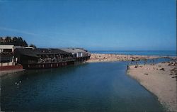 Beach and Ocean view of Capitola, California Beach Postcard Postcard Postcard