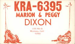 KRA-6395 Marion & Peggy Dixon 1101 4th St. Monterey, CA Postcard Postcard Postcard