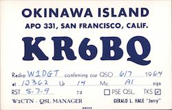 Okinawa Island APO 331, San Francisco, Calif. KR6BQ California Postcard Postcard Postcard