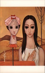 Margaret Keane- "Living Doll" San Francisco, CA Modern Postcard Postcard Postcard