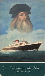 "Leonardo Da Vinci Italian Line" Postcard