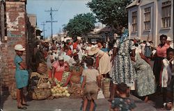 Market Scene Postcard