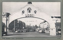 Pine Street Lodi, CA Postcard Postcard Postcard