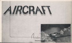 PJC-2 Airplane Pasadena City College California Aircraft Postcard Postcard Postcard