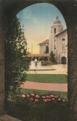 Union Through Arcade, Stanford University Postcard