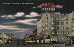 Main Street, Watsonville, California Postcard