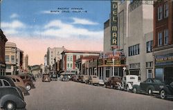 Pacific Avenue, Santa Cruz, Calif. Postcard