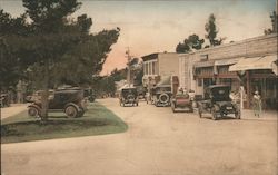 Ocean Avenue, Carmel-by-the-Sea, California, near Monterey. Postcard