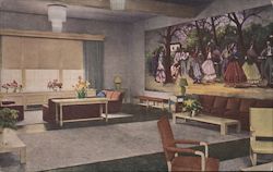 Ladies Lounge, Soldiers' Club, Fort Ord Postcard
