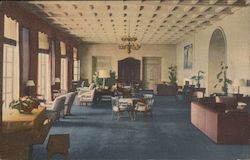 Lounge, Del Monte Lodge Postcard