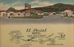El Portal Motel Postcard