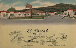 El Portal Motel Santa Rosa, CA Postcard Postcard Postcard