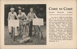 Coast to Coast Turnell, McArdle, Guerin Long Distance  Bicycle Road Trip Postcard