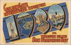 Golden Gate International 1939 on Treasure Island San Francisco Bay California 1939 San Francisco Exposition Postcard Postcard Postcard
