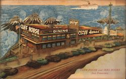 Cliff House Restaurant and Seal Rocks Postcard