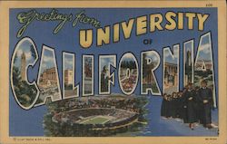 Greetings from University of California Postcard
