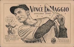 Vince DiMaggio Oakland Star Postcard