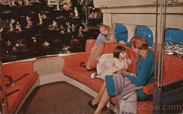 Lounge on PSA Electra Jets Airline Advertising