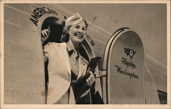 Stewardesses on the American Airlines Flagship Airline Advertising