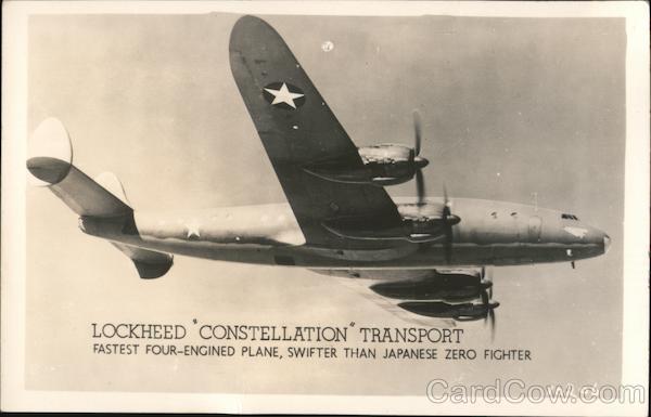 Lockheed Constellation Transport Airline Advertising