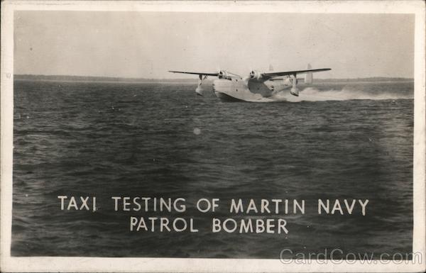 Taxi Testing of Martin Navy Patrol Bomber Air Force