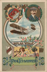 Biblane Wright Paul Tissandier Paris, France Aviators Postcard Postcard Postcard