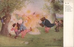 Roosevelt Bears #18 They put crackers all along the wire to prepare the field for an army fire Postcard