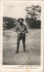 R.J. Cuninghame, Guide of the expedition Postcard