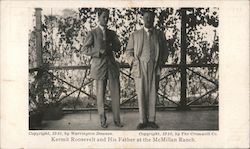 Kermit Roosevelt and his father at the McMillan Ranch / Picture of Theodore and Kermit Postcard
