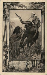 Lion Hunt Postcard