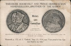 Theodore Roosevelt and Prince Heinrich Von Hohenzollern Postcard