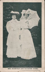 Mrs Roosevelt and Daughter Ethel/Photo of two women Postcard