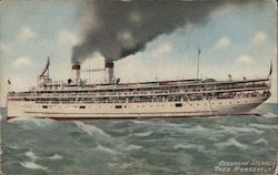 Excursion Steamer Theo Roosevelt - Picture of steamer in ocean Theodore Roosevelt Postcard Postcard Postcard