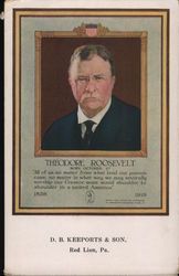 Theodore Roosevelt Born October 27th - picture of Roosevelt Postcard
