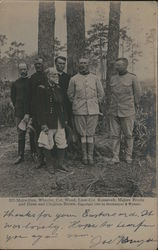 Major-Gen. Wheeler, Col. Wood, Lieut.-Col. Roosevelt, Majors Brodie and Dunn and Chaplain Brown Theodore Roosevelt Postcard Post Postcard