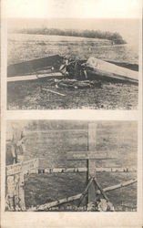 WWI Plane crash with dead Lt. Quentin Roosevelt and Cross Theodore Roosevelt Postcard Postcard Postcard