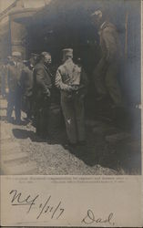 President Roosevelt congratulating his engineer and firemen after fast run Postcard