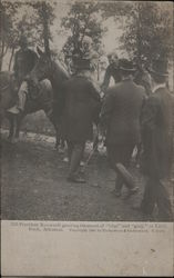 Roosevelt on horseback greeting his escorts Little Rock, AR Postcard Postcard Postcard