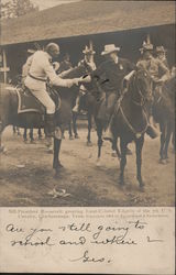 President Roosevelt greeting Lient-Colonel Edgerly of the 7th U.S. Calvary in Chickamauga, TN Postcard