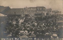 Waiting for Roosevelt - August 31, 1910 Osawatomie, KS Postcard Postcard Postcard