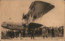 G-AAXC Heracles Leaving for Flight over London Aircraft Postcard Postcard Postcard