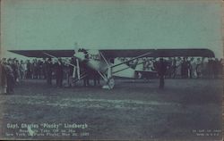 Capt. Charles "Plucky" Lindbergh Ready to Take Off on His New York to Paris Flight May 20, 1927 Postcard
