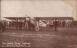 Capt. Charles "Plucky" Lindbergh Postcard