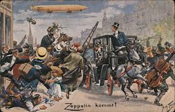 Zeppelin Kommt! Postcard